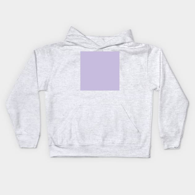 Solid Lilac Light Purple  Monochrome Minimal Design Kids Hoodie by HiddenPuppets